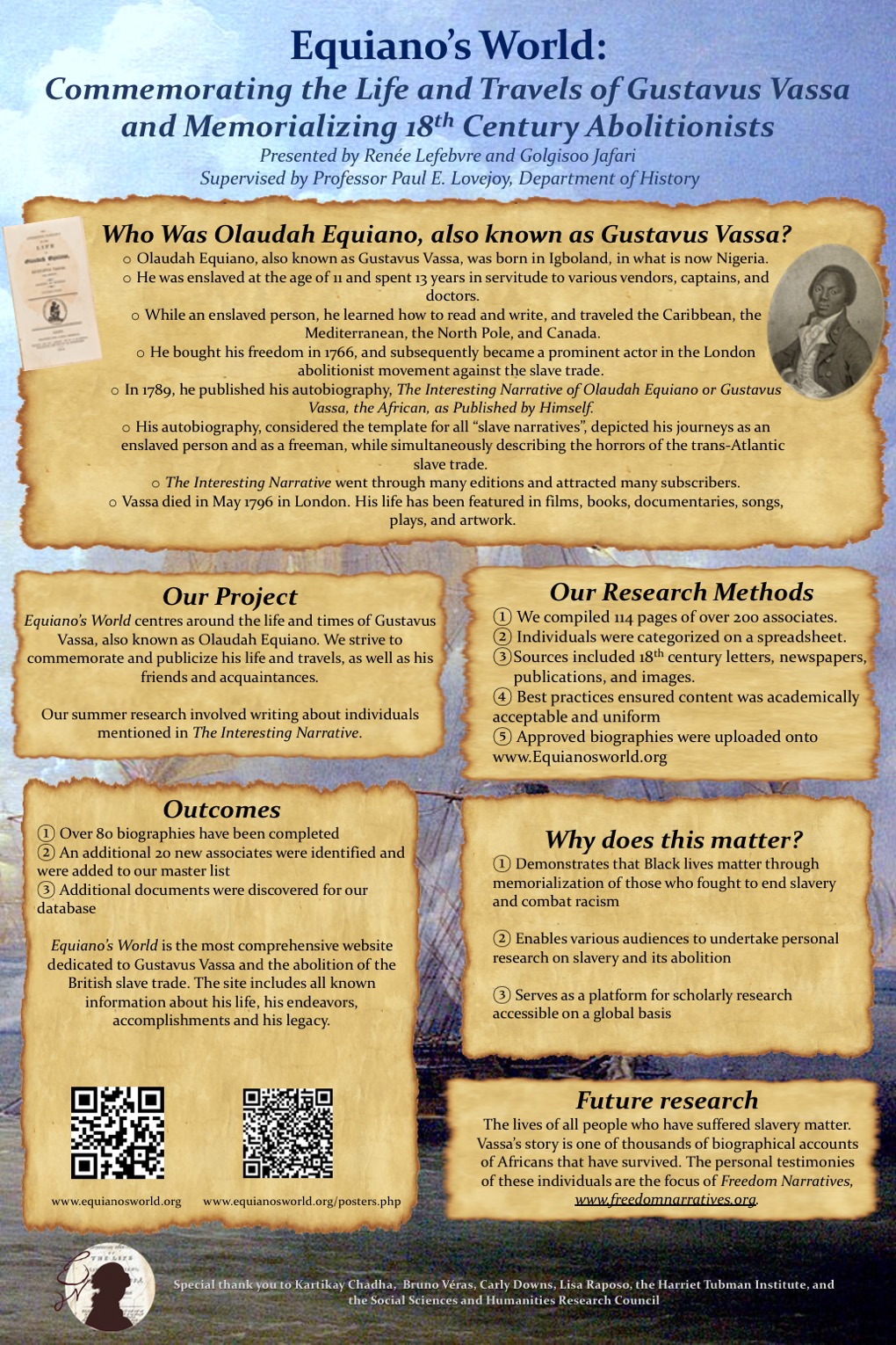 Image of Equianoâ€™s World:  Commemorating the Life and Travels of Gustavus Vassa and Memorializing 18th Century Abolitionists
